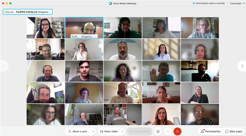 collection of pictures from the online meeting